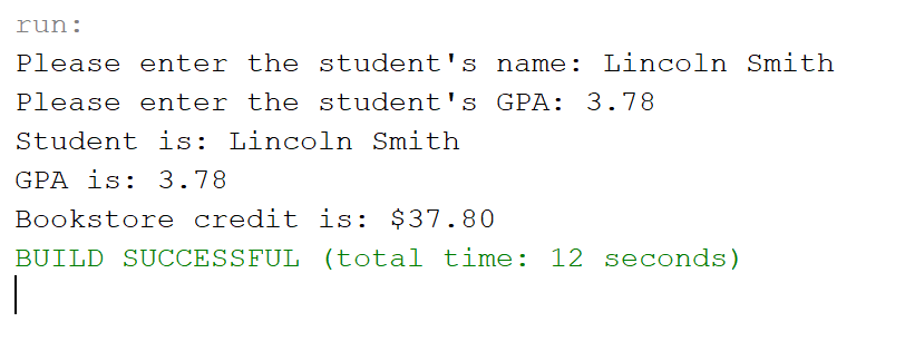 Question 2 Output